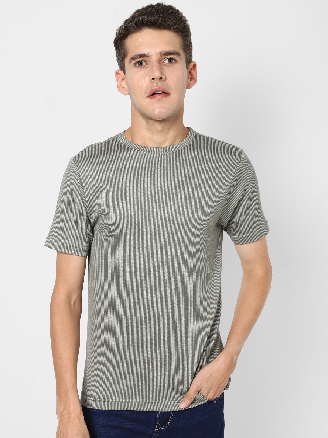 

VASTRADO Men Green Camouflage Printed Cotton T-shirt