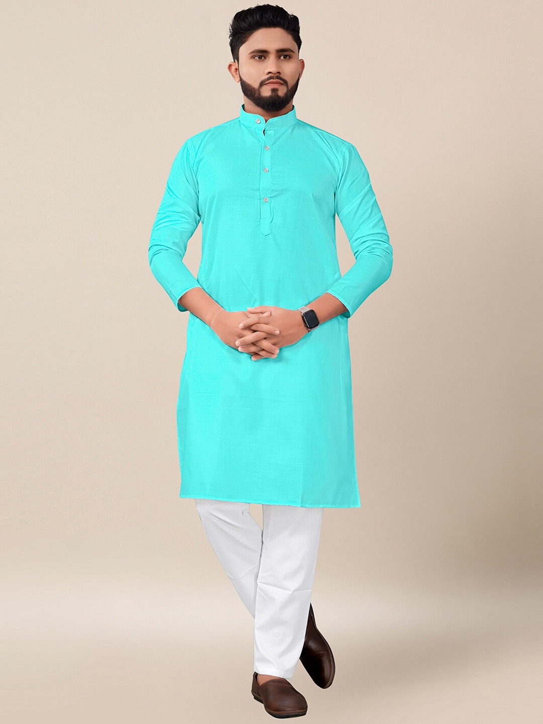 

cbazaar Men Blue Kurta with Pyjamas