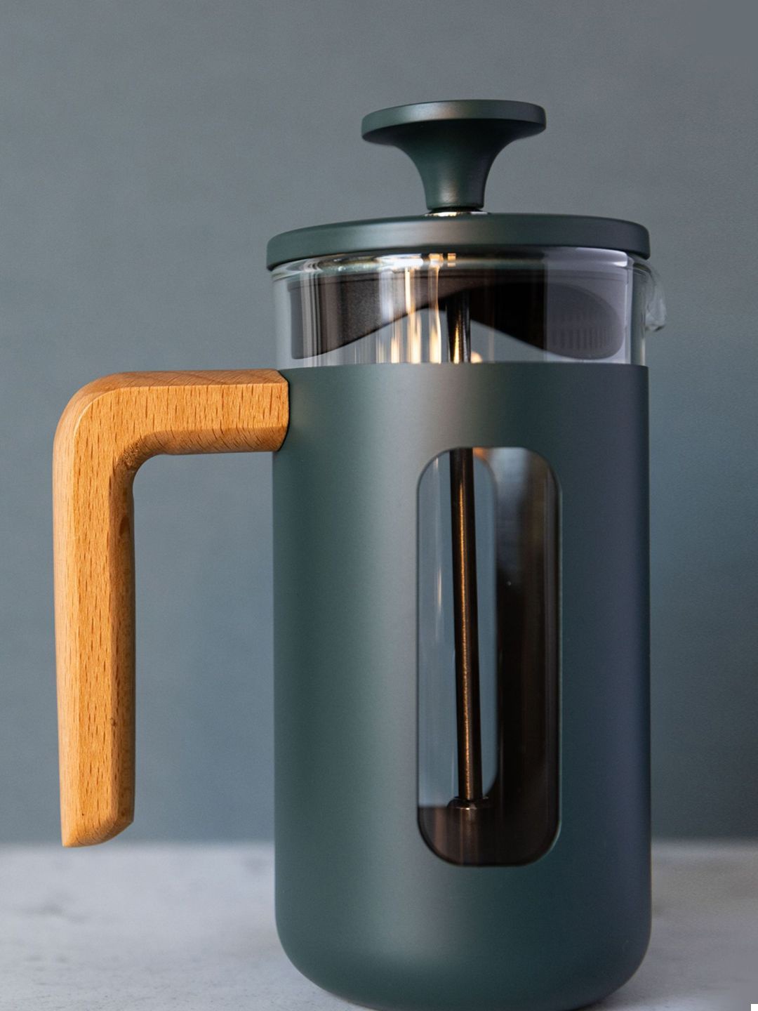

La Cafetiere Green Solid Stainless Steel Coffee Maker