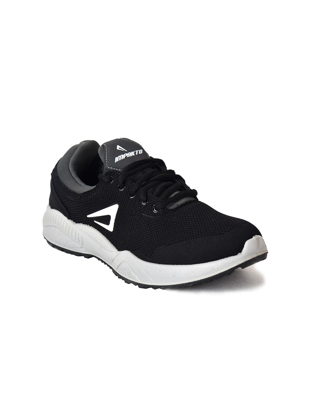 

IMPAKTO Men Black Textile Running Non-Marking Shoes