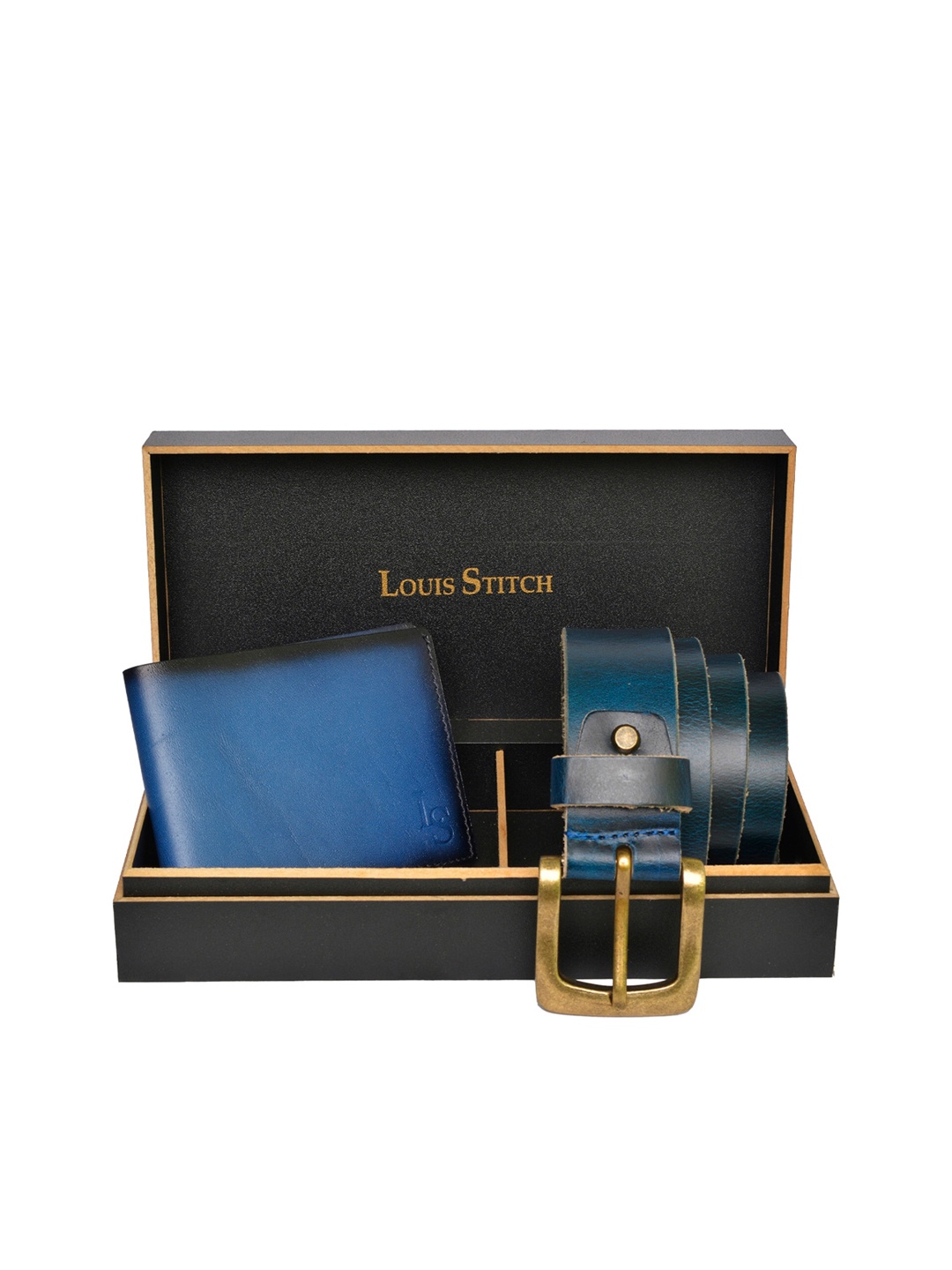 

LOUIS STITCH Men Blue Solid Accessory Gift Set