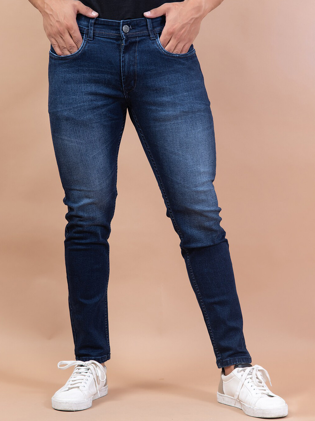 

Tistabene Men Blue Comfort Slim Fit Light Fade Denim Stretchable Jeans