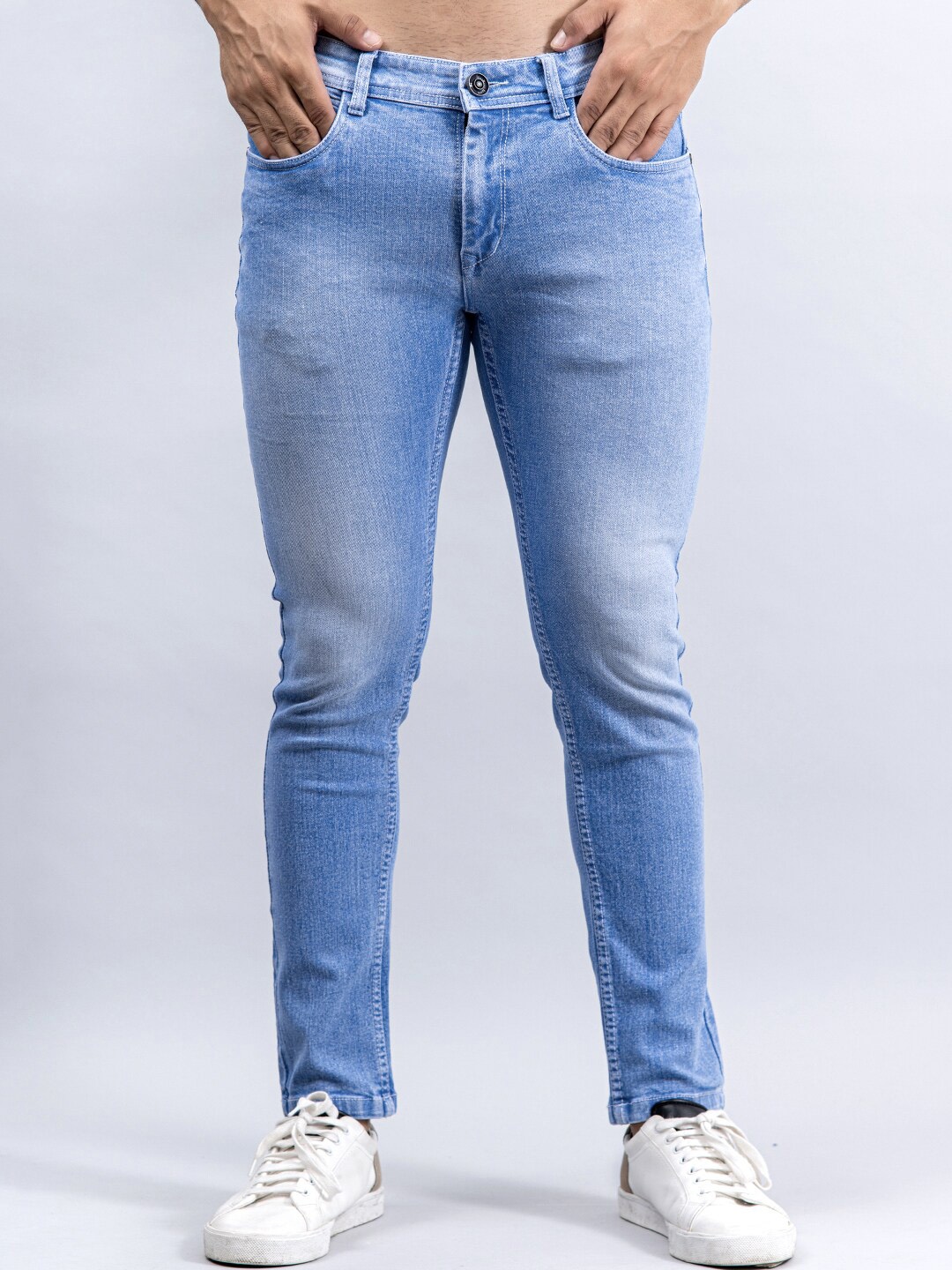 

Tistabene Men Blue Comfort Slim Fit Heavy Fade Stretchable Jeans