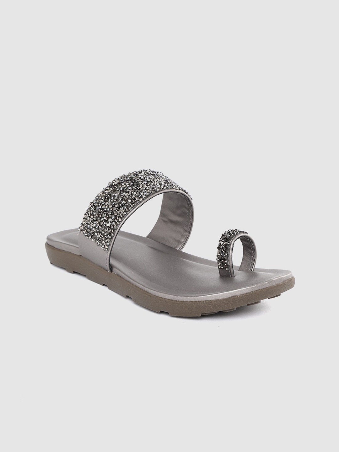 

Funku Fashion Women Grey Embellished One Toe Flats