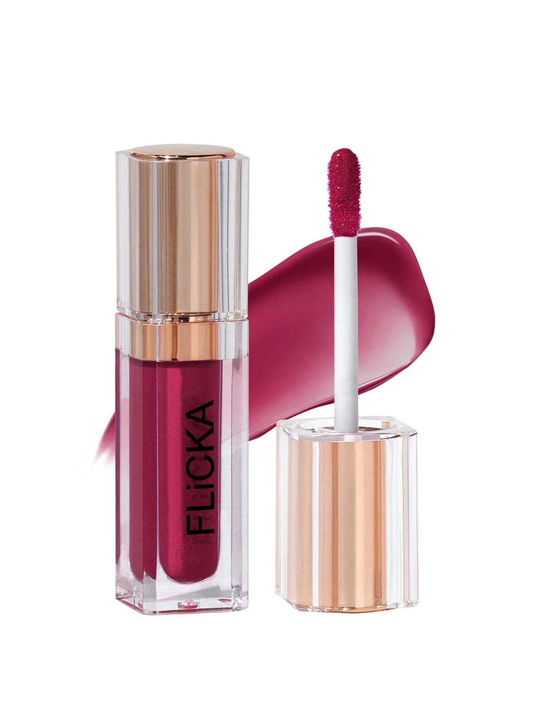 

FLiCKA Shimmery Affair Lightweight Non-Sticky Long-Lasting Lip Gloss 5ml - Tequila 05, Fuchsia