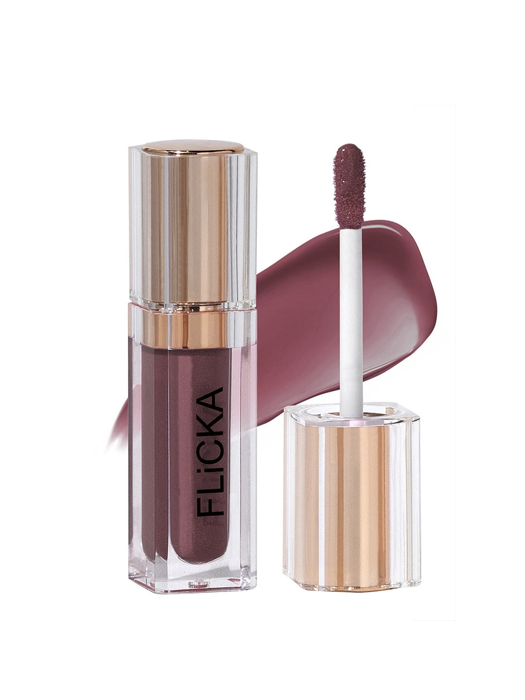 

FLiCKA Shimmery Affair Lightweight Non-Sticky Long-Lasting Lip Gloss 5ml - Champaigne 09, Red