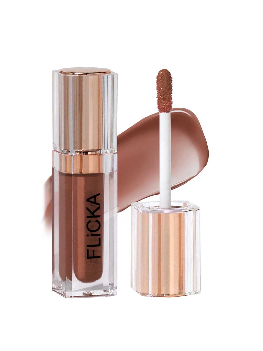 

FLiCKA Shimmery Affair Lightweight Non-Sticky Long-Lasting Lip Gloss 5ml - Whiskey 02, Brown