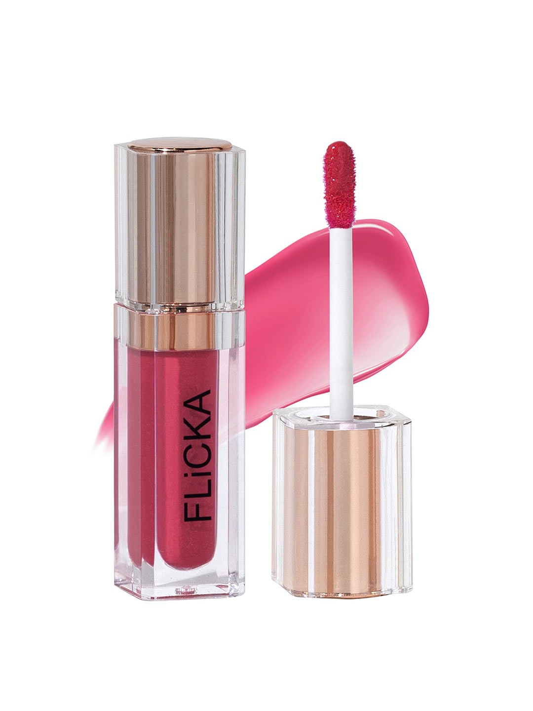 

FLiCKA Shimmery Affair Lightweight Non-Sticky Long-Lasting Lip Gloss 5ml - Gin 06, Pink