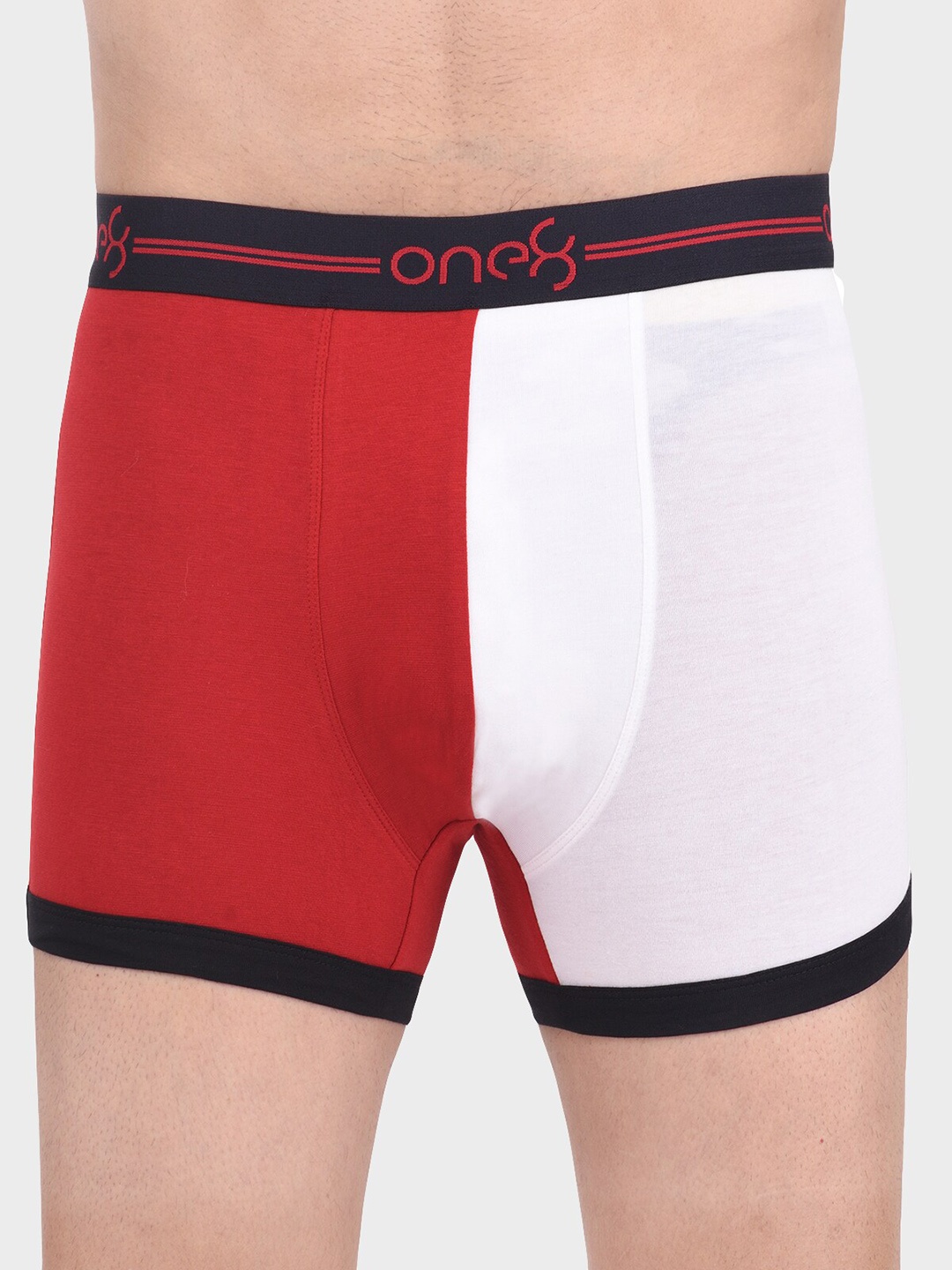 

one8 by Virat Kohli Men Red Colour-Blocked Trunk 902-REDWHT
