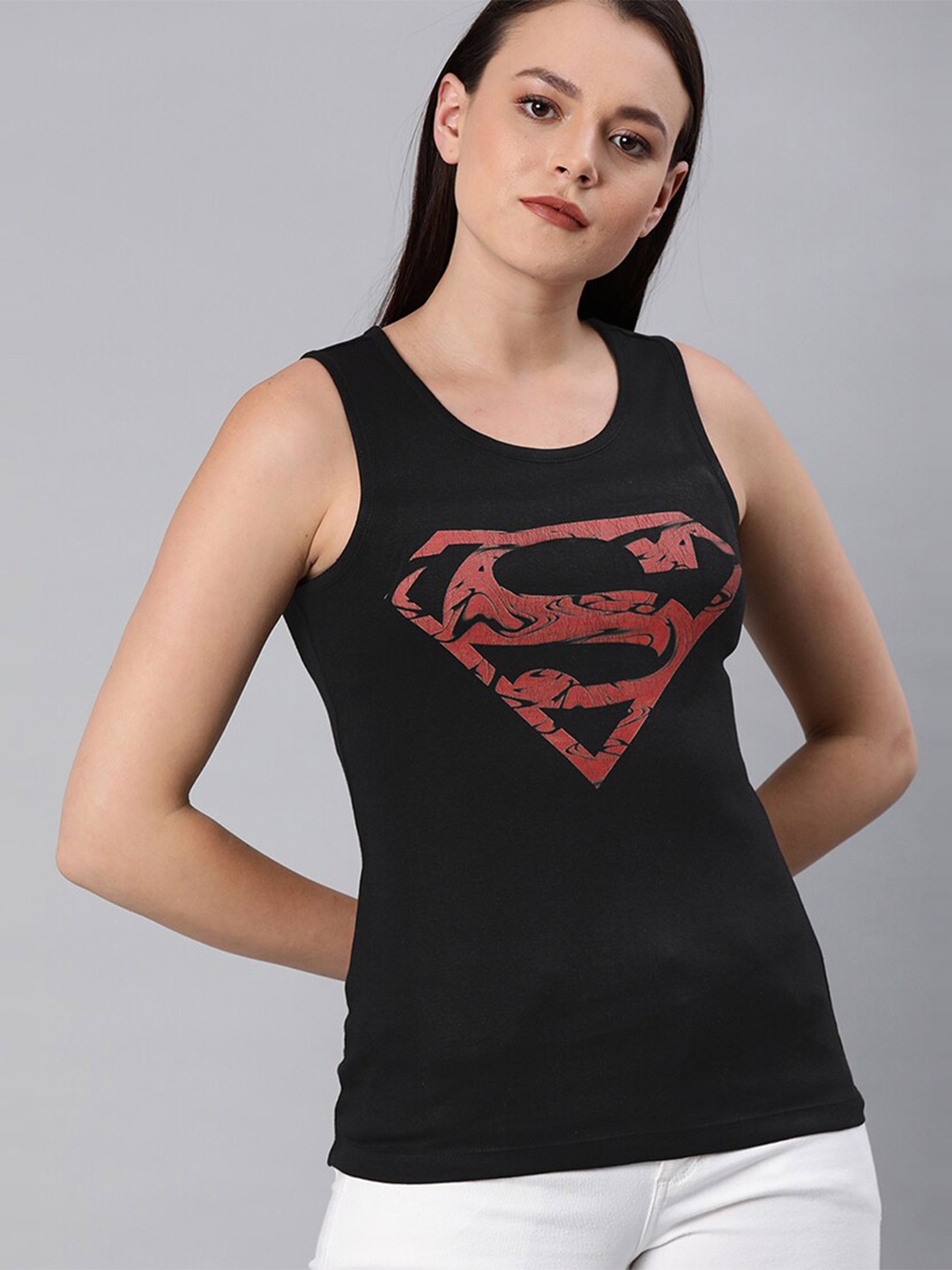 

Kook N Keech Superman Women Black Printed Cotton T-shirt