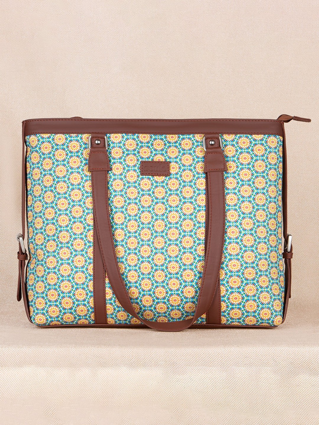 

ZOUK Green Ethnic Motifs Printed Laptop Bag