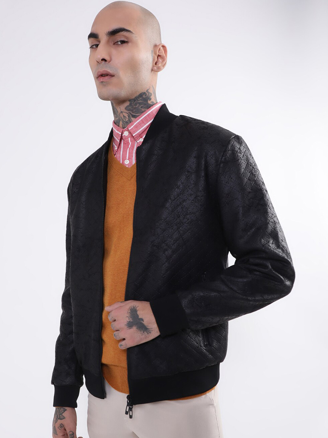 

Antony Morato Men Black Bomber Jacket