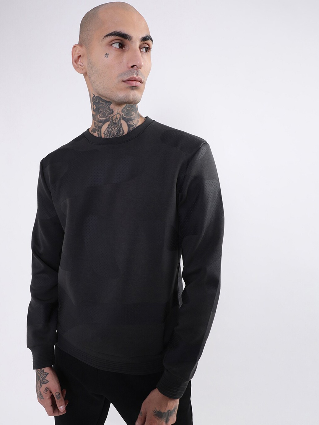 

Antony Morato Men Black Printed Sweatshirt