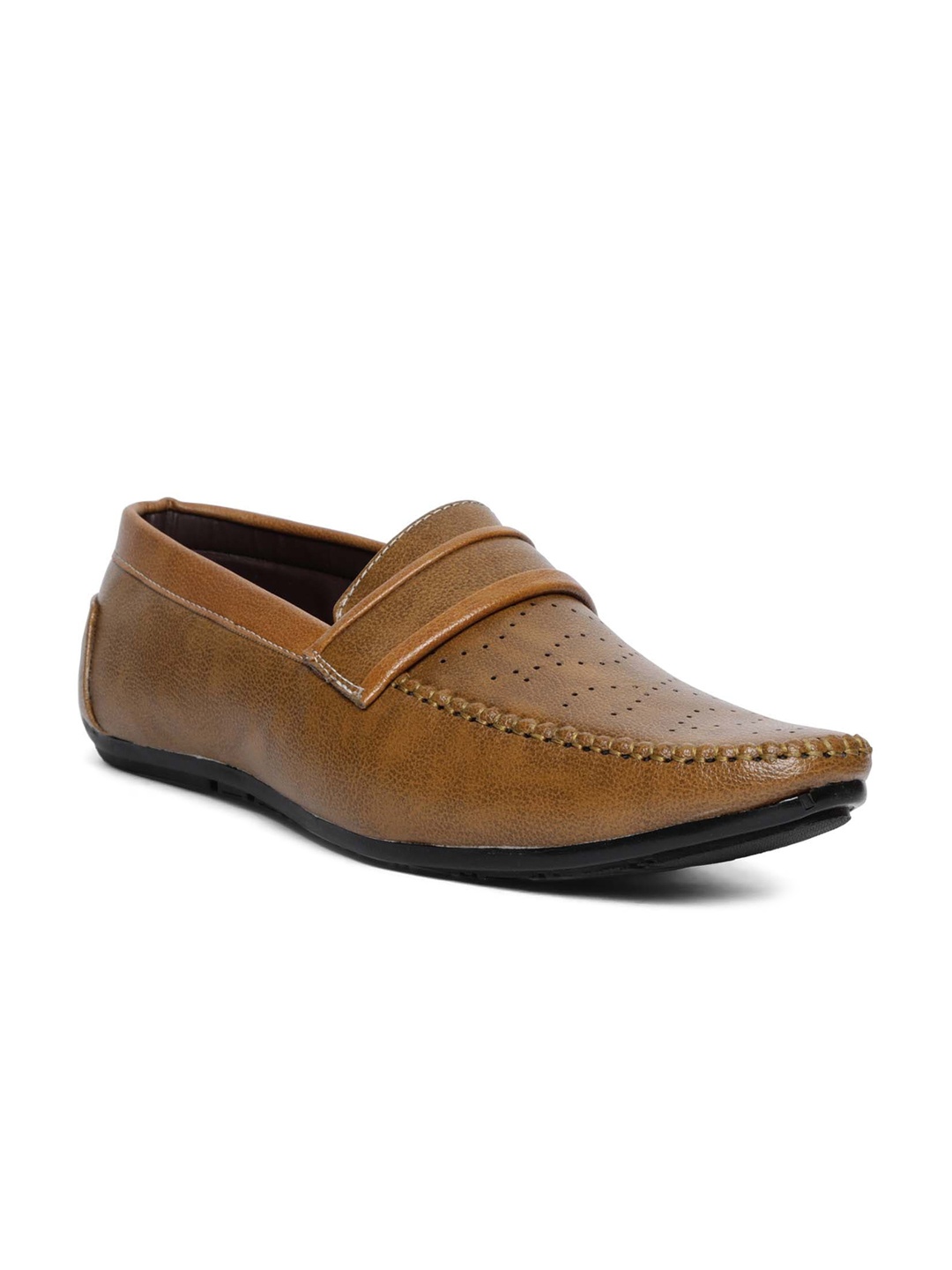 

Paragon Men Tan Brown Textured Formal Loafers