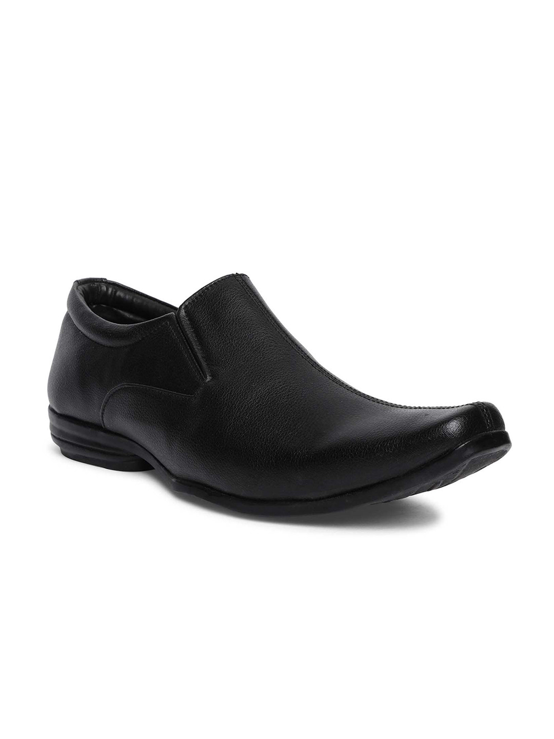 

Paragon Men Black Solid Formal Slip-On Shoes