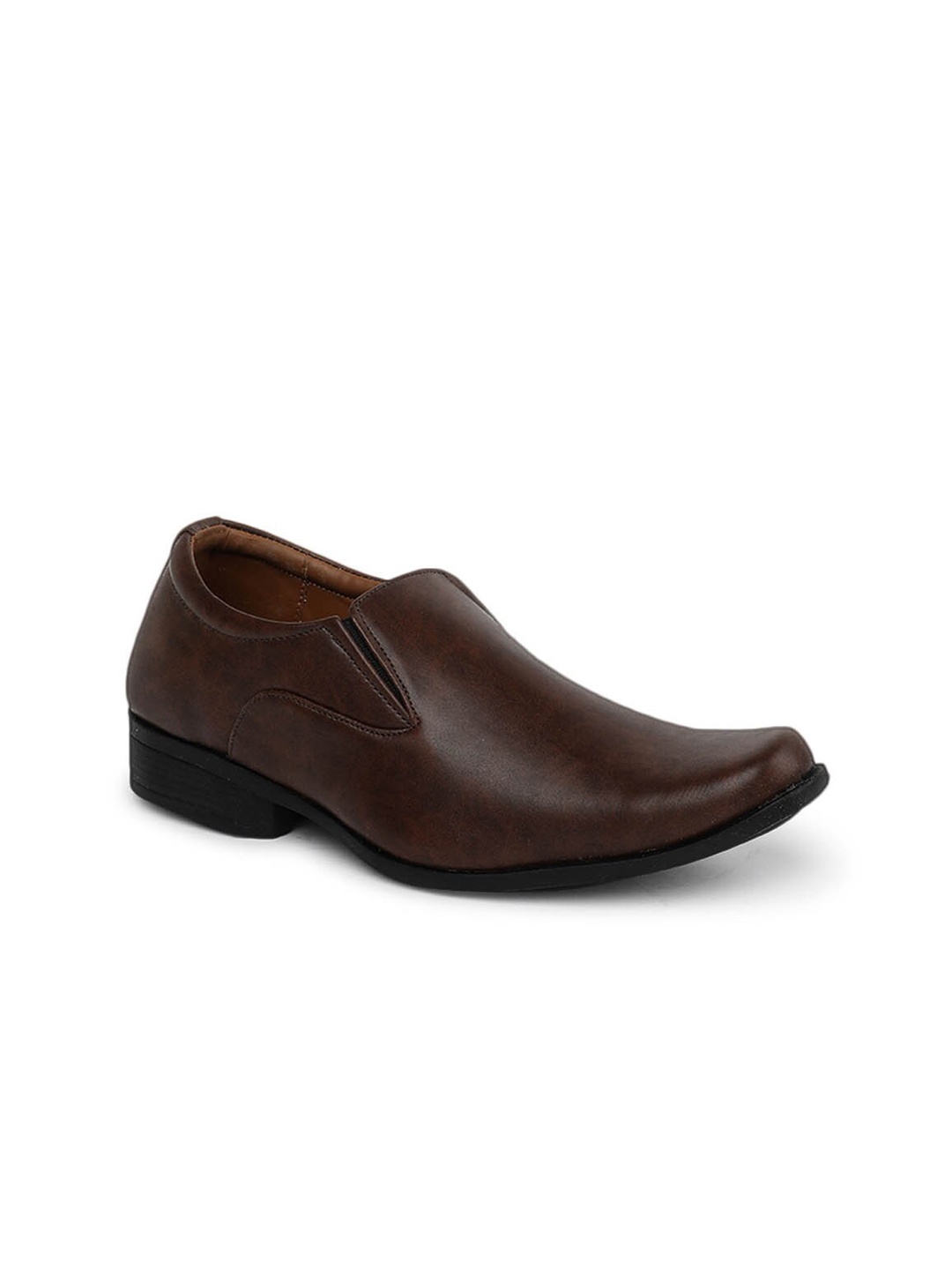 

Paragon Men Brown Solid Formal Slip-On Shoes
