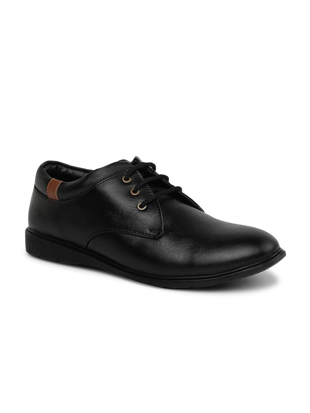 

Paragon Men Black Textured Formal Derbys