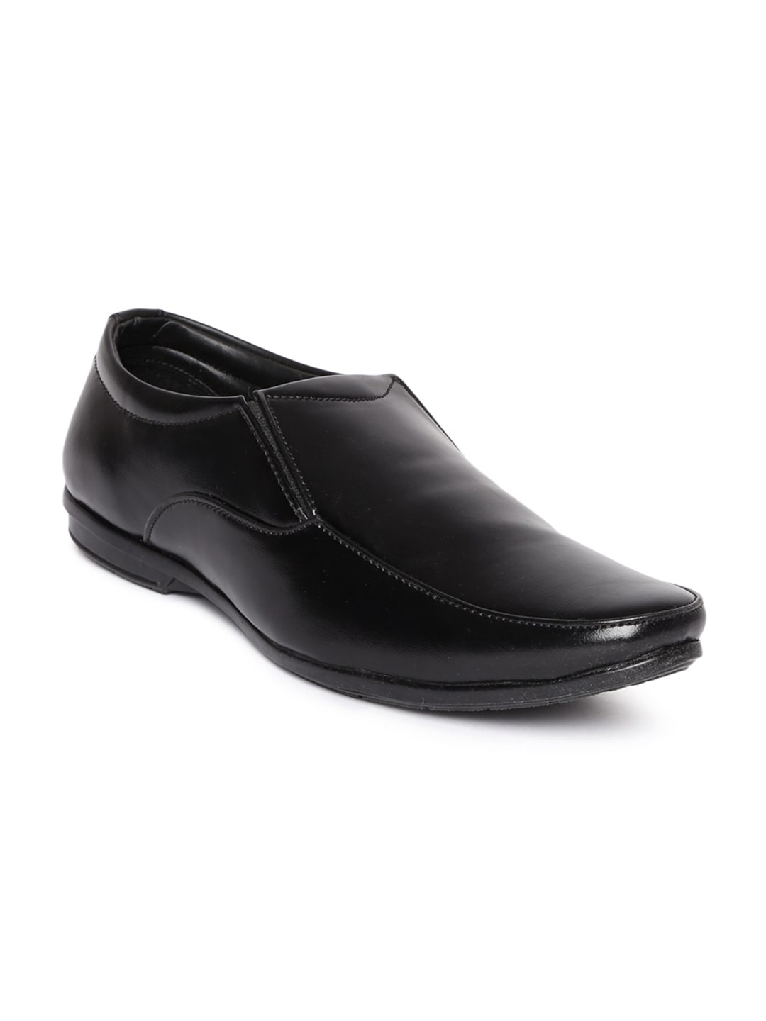 

Paragon Men Black Solid Formal Slip On Shoes