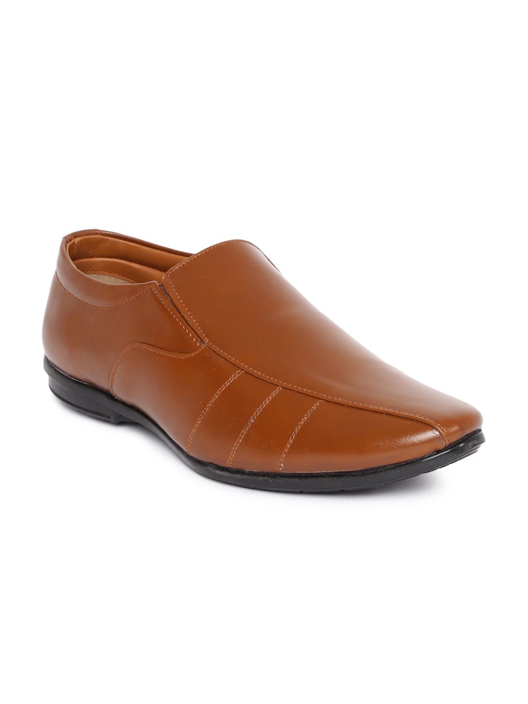 

Paragon Men Tan Colored Solid Formal Slip On Shoes