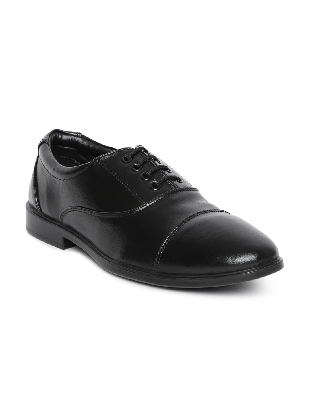 

Paragon Men Black Solid Formal Oxfords