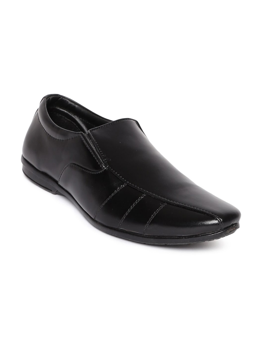 

Paragon Men Black Solid Slip On Formal Shoes