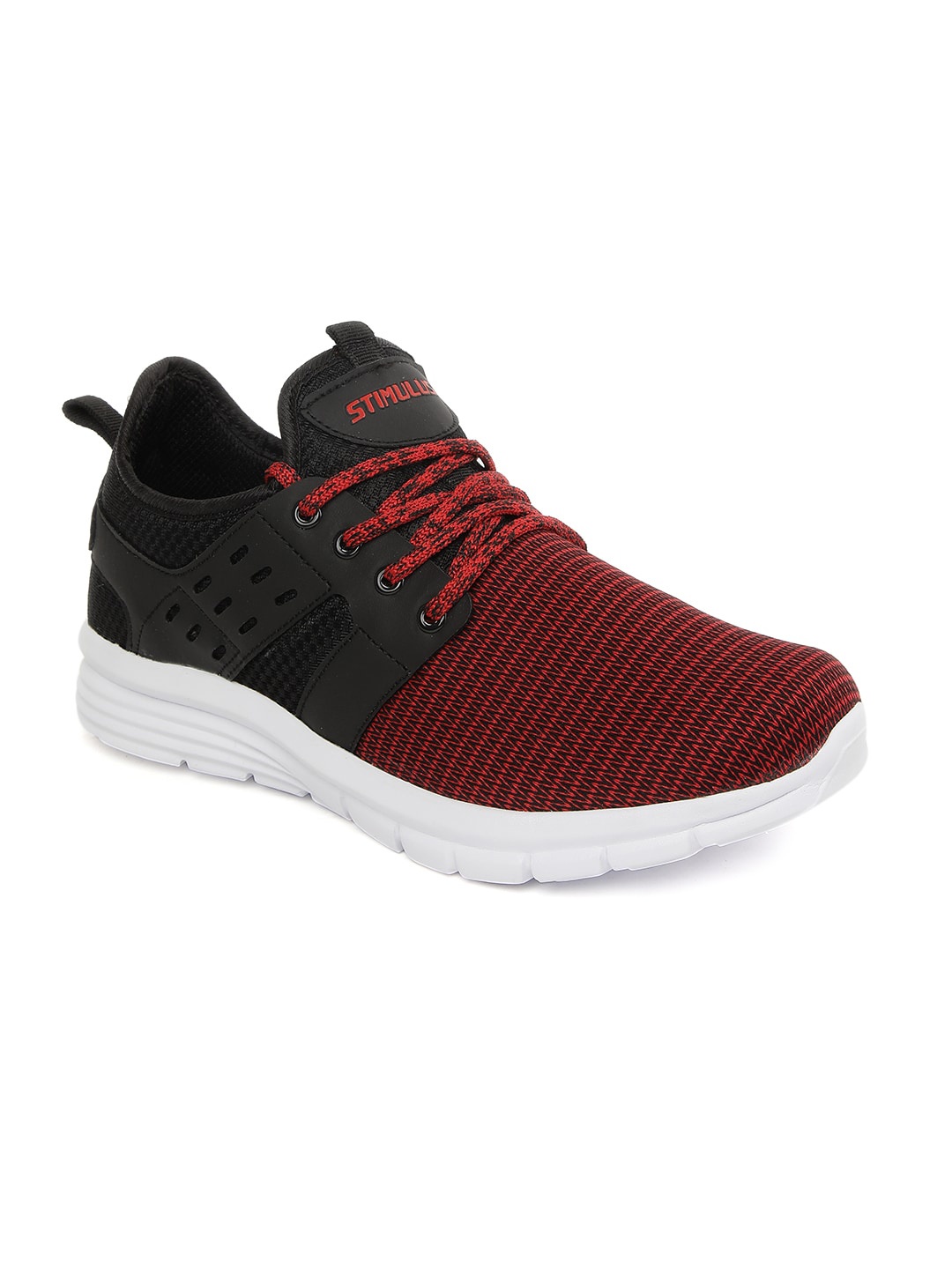 

Paragon Men Black & Red Casual Sneakers