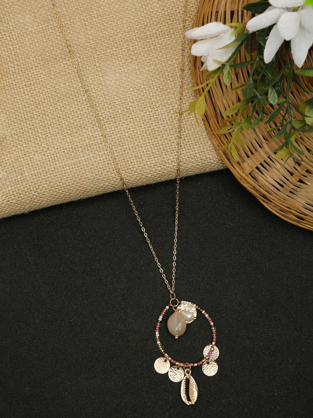 

Dhrohar Women White & Gold-Plated Alloy Long Chain
