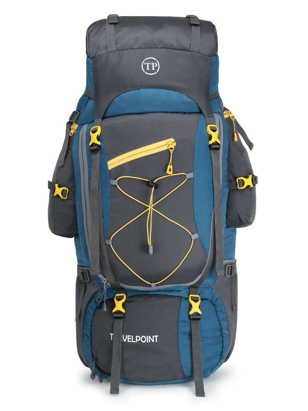 

TRAVEL POINT Teal Blue & Grey Color Blocked Waterproof Rucksacks