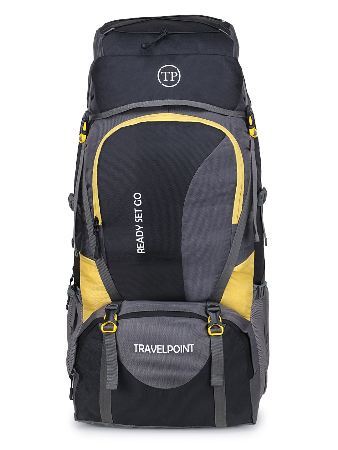 

TRAVEL POINT Black & Grey Color Blocked Waterproof Rucksacks
