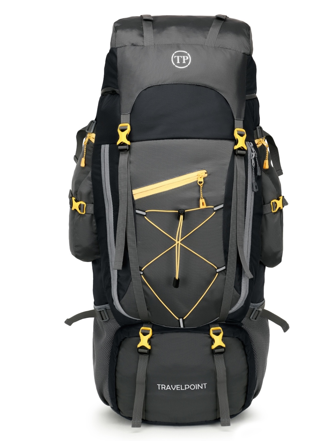 

TRAVEL POINT Grey & Black Colourblocked Waterproof Rucksacks