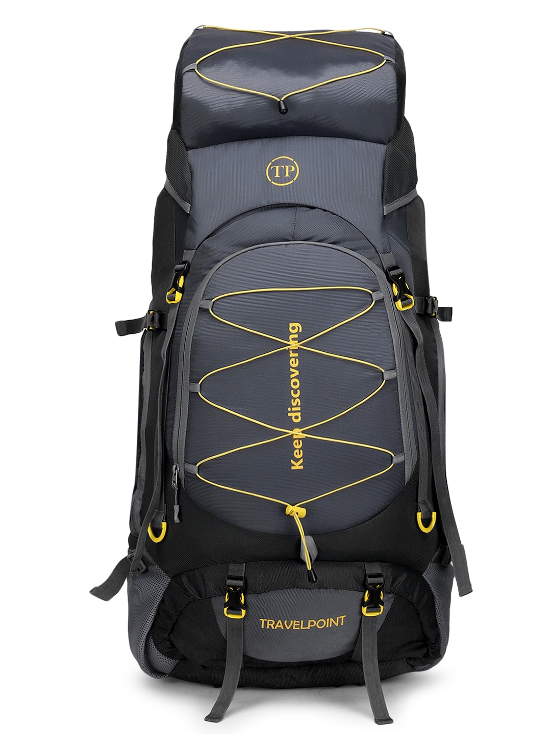 

TRAVEL POINT Black & Grey Colourblocked Rucksack
