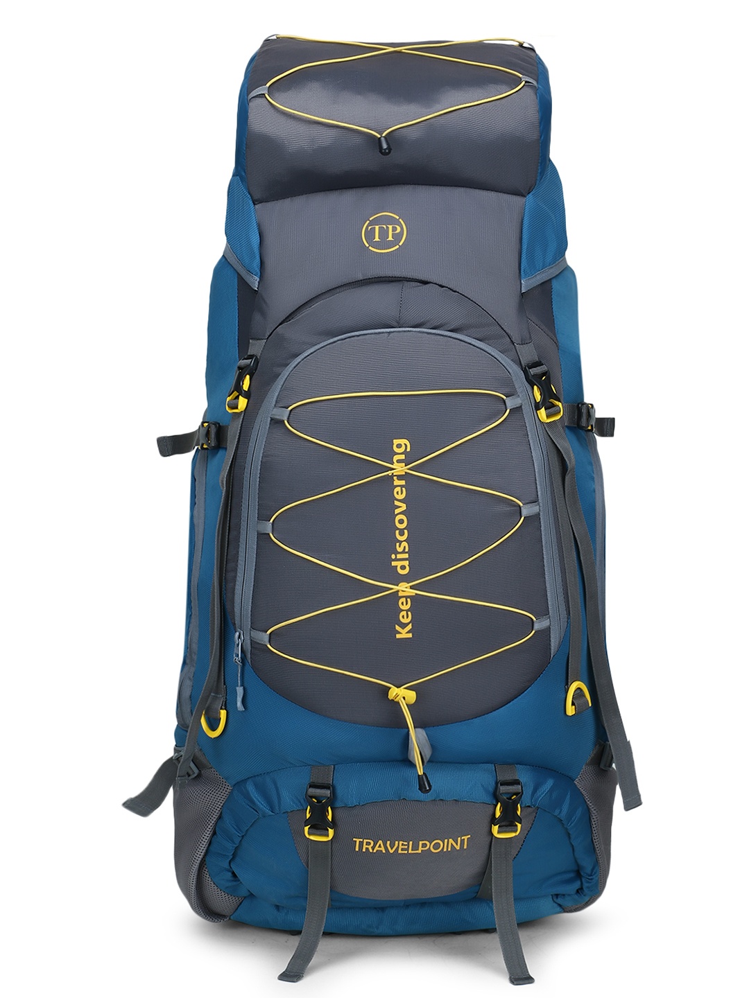 

TRAVEL POINT Teal & Grey Colourblocked Rucksack