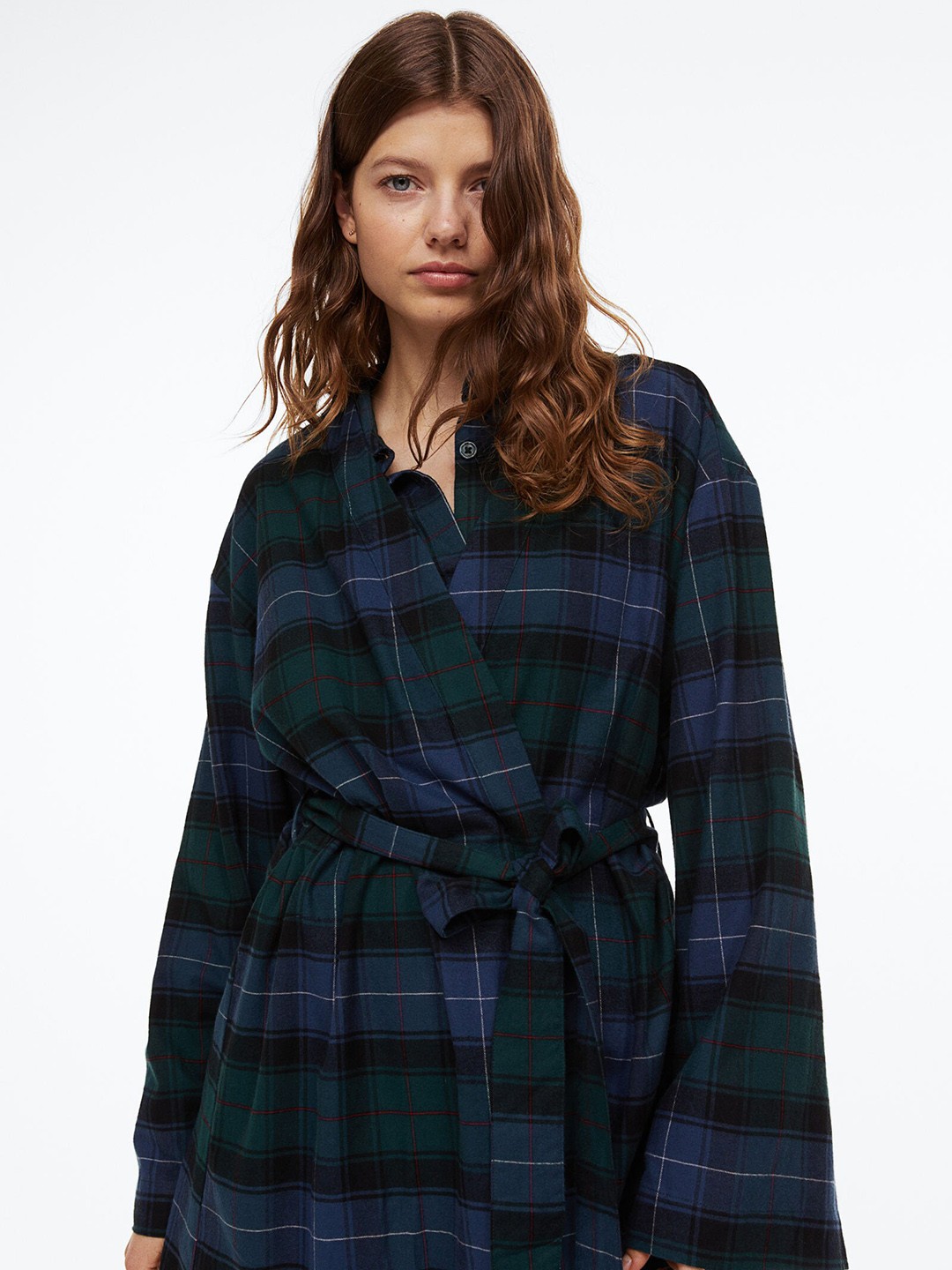 

H&M Women Green Twill Dressing Gown