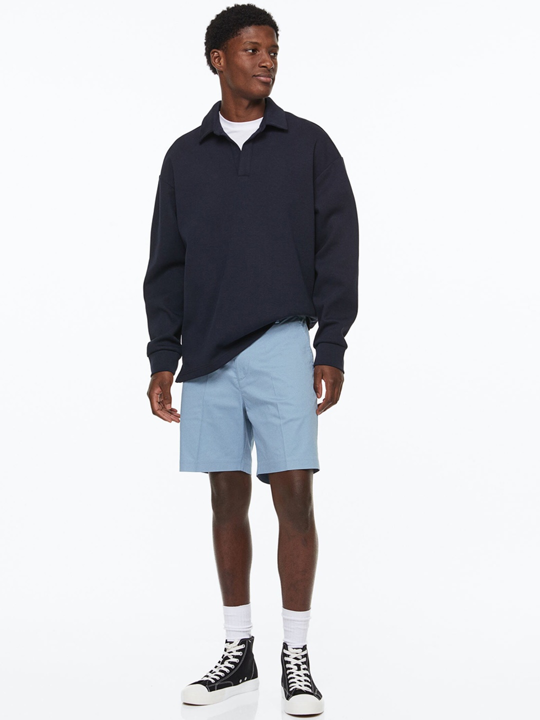 

H&M Men Blue Regular Fit Chino Shorts