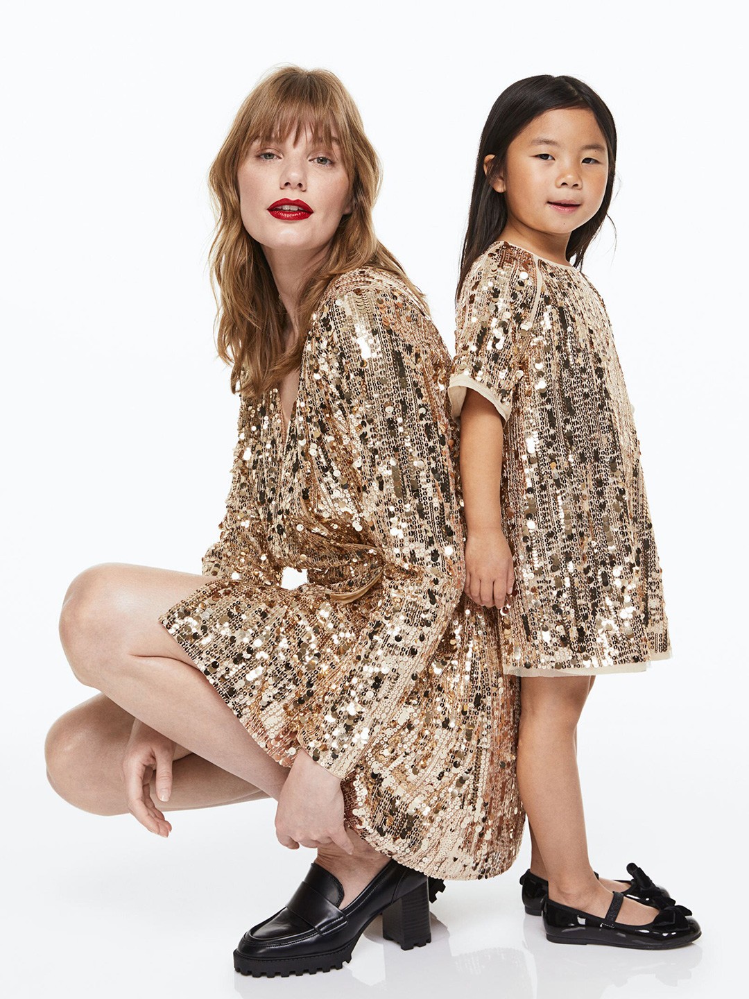 

H&M Girls Gold Sequined Dress