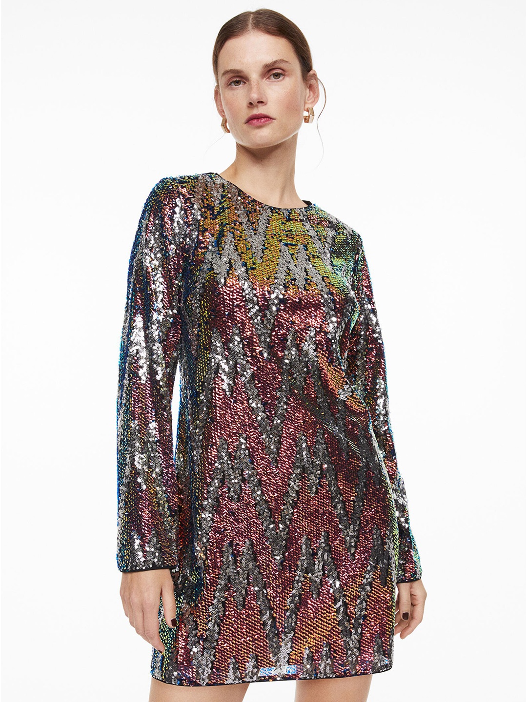 

H&M Woman Black Sequined dress