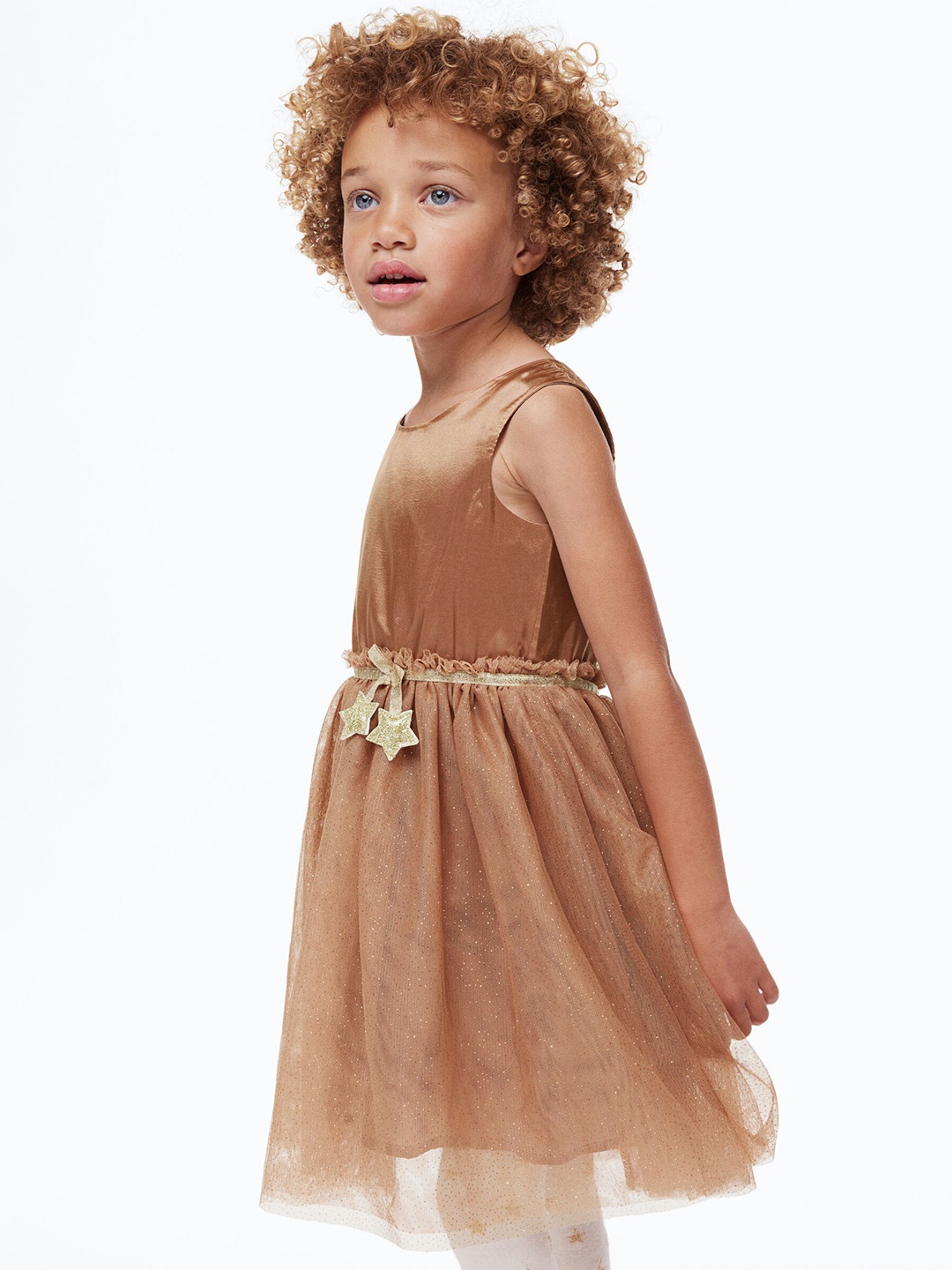 

H&M Girls Bronze Tulle-Skirt Dress