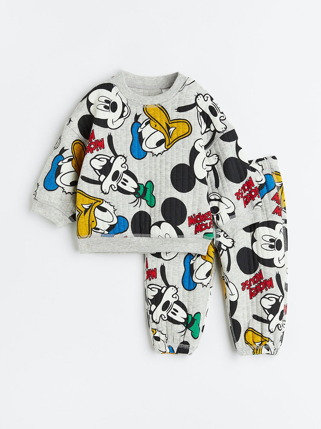 

H&M Boys 2-piece patterned sweatshirt set, Grey