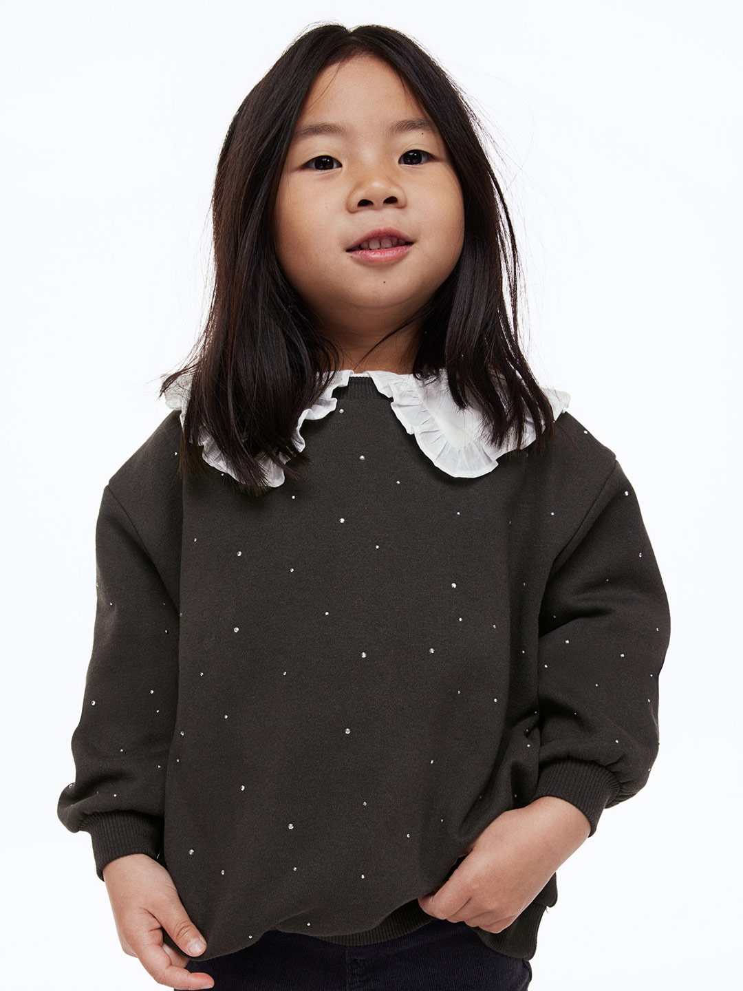 

H&M Girls Oversized sweatshirt, Grey