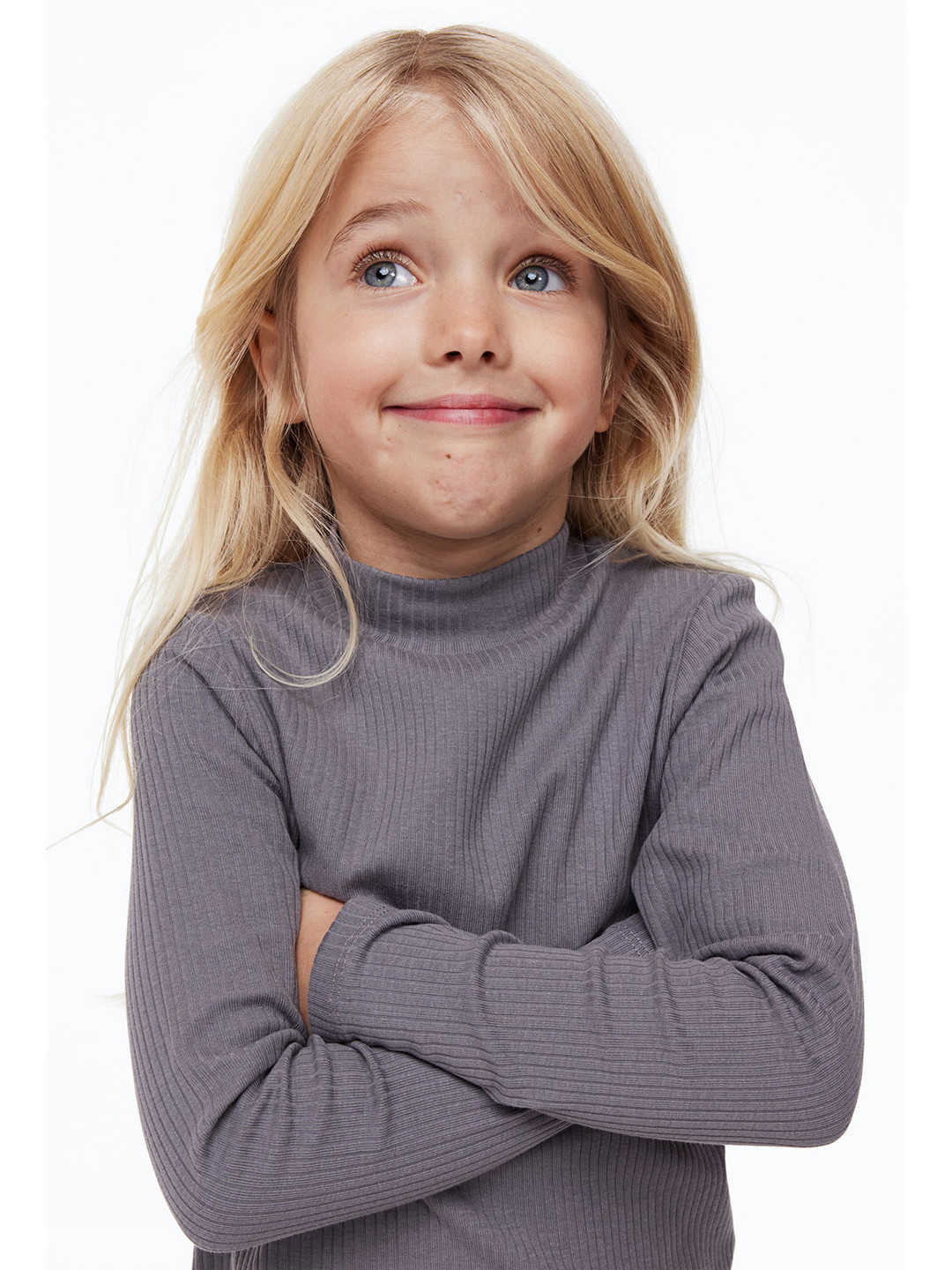 

H&M Kids Girls Grey 2-Pack Polo-Neck Tops