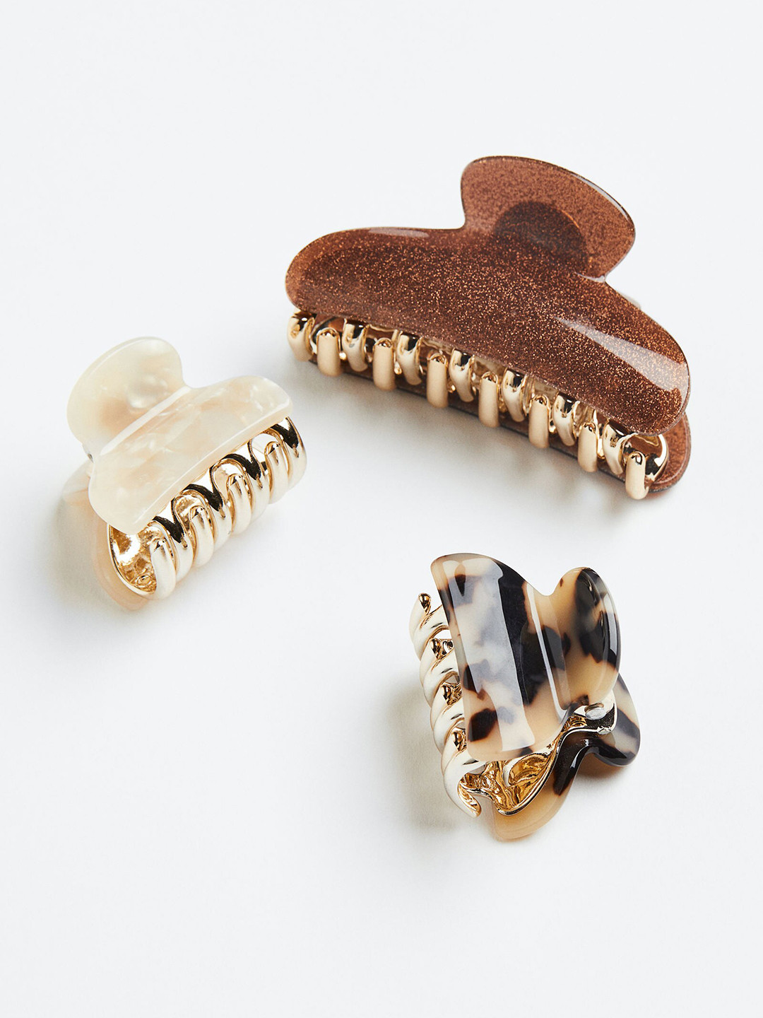 

H&M Women Beige 3-Pack Hair Claws