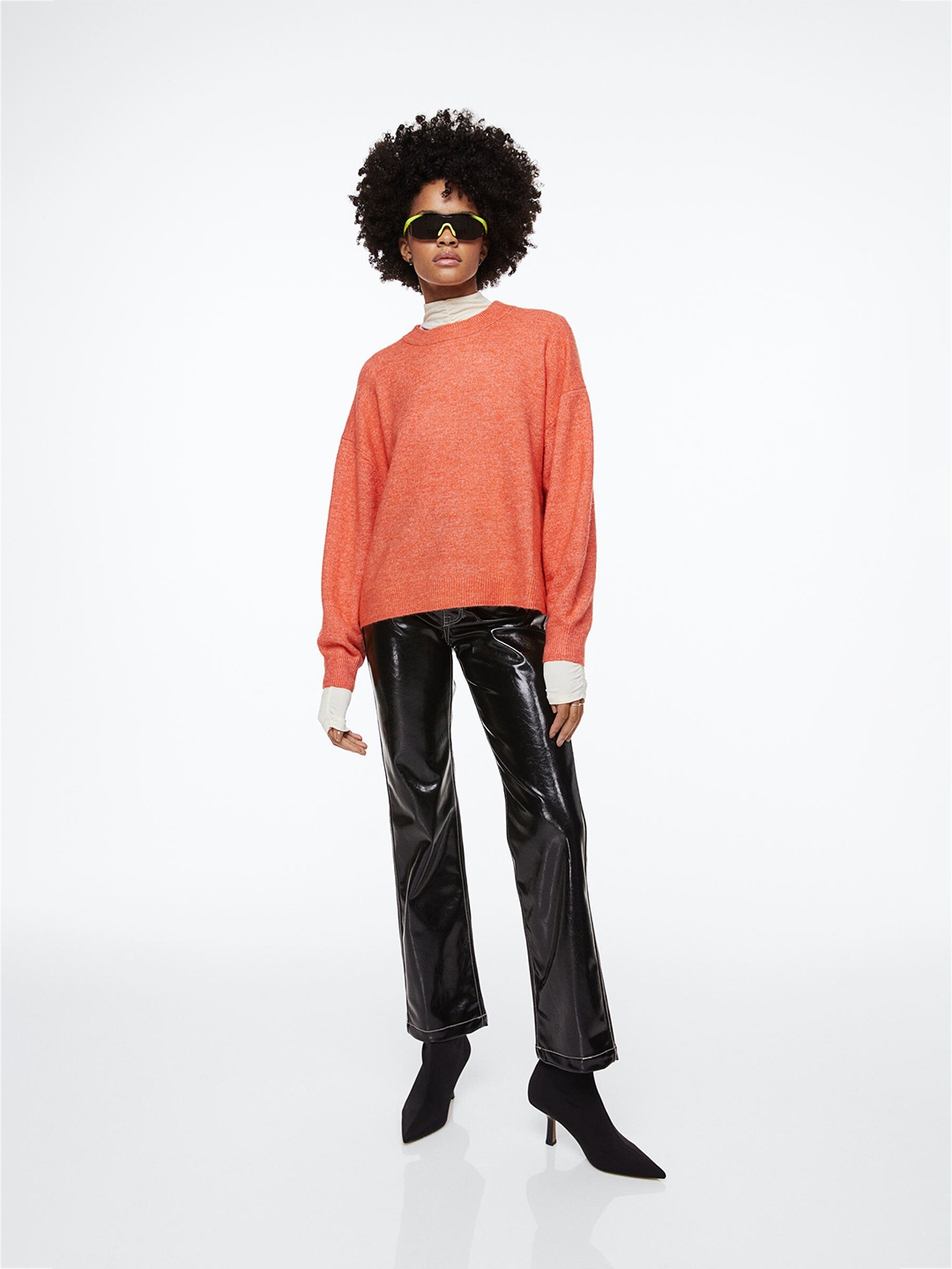 

H&M Women Orange Knitted jumper