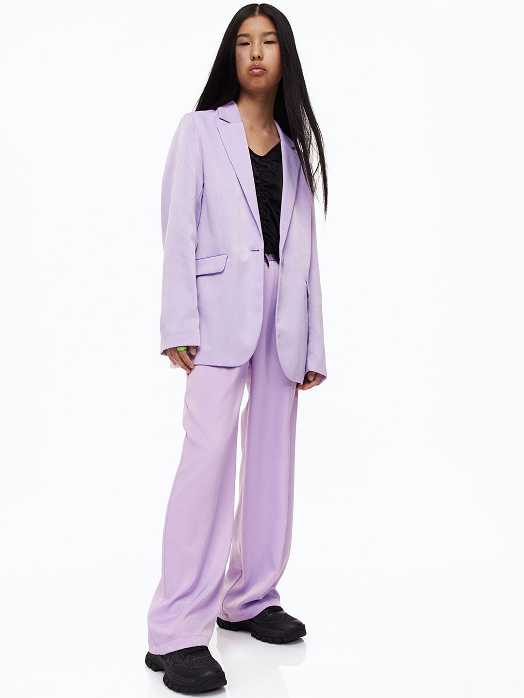

H&M Girls Purple Loose Fit Trousers