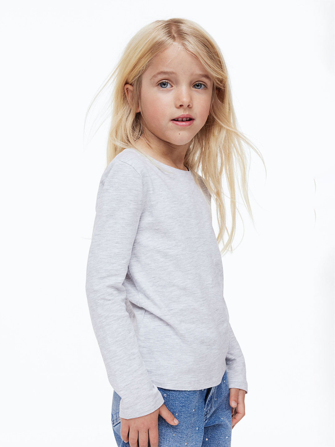 

H&M Girls 5-Pack Jersey Tops, Blue