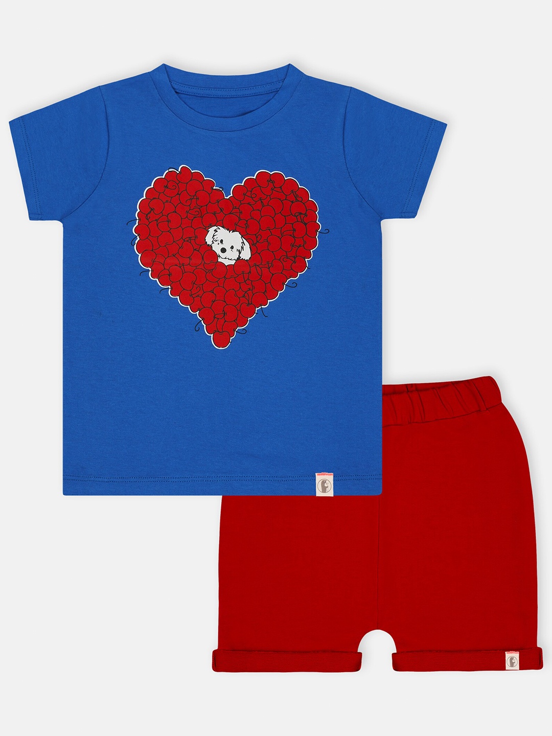 

Babysafe Boys Blue & Red Printed Pure Cotton T-shirt with Shorts