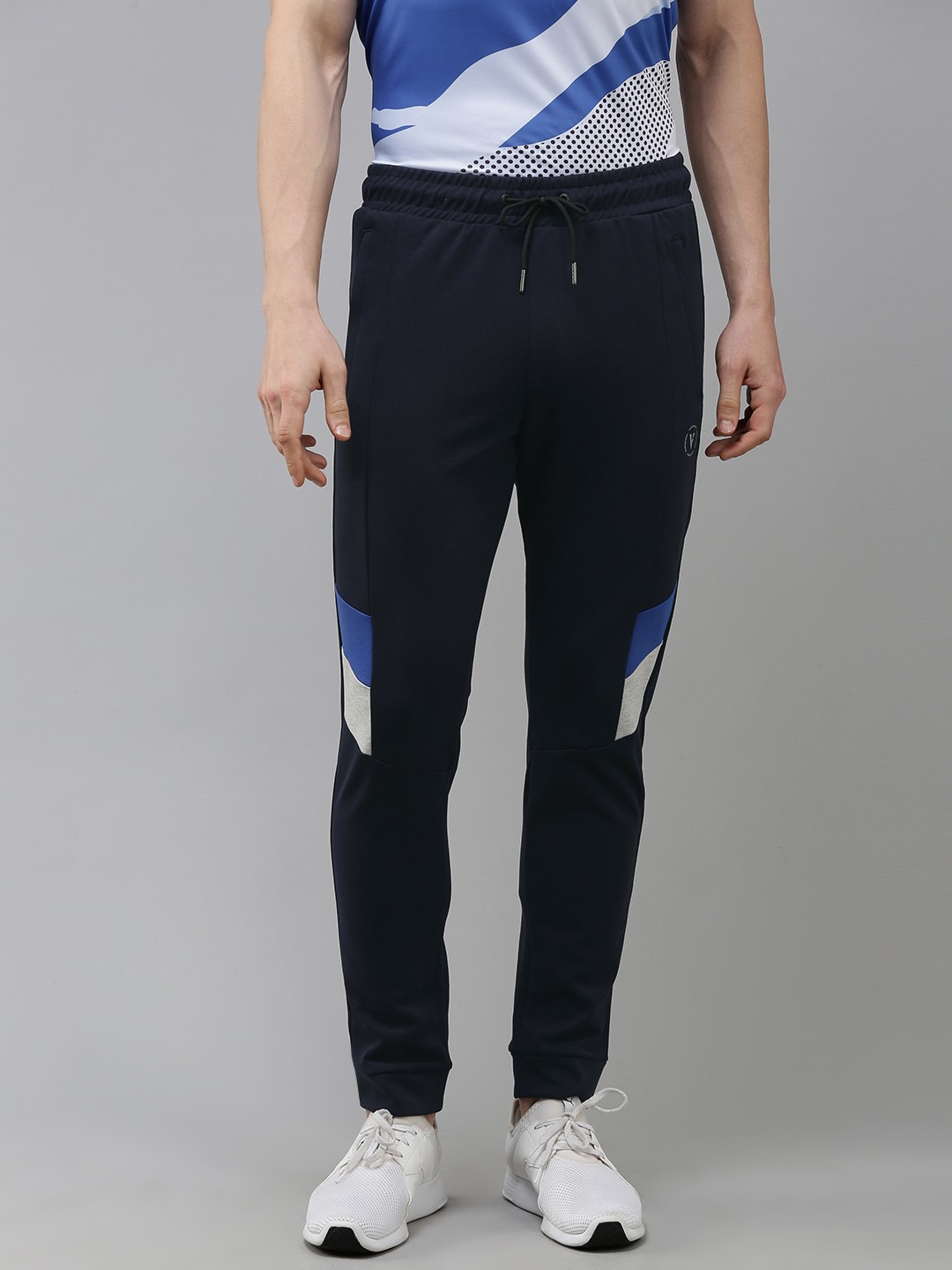 

Van Heusen Men Striped Slim Fit Training Joggers, Navy blue
