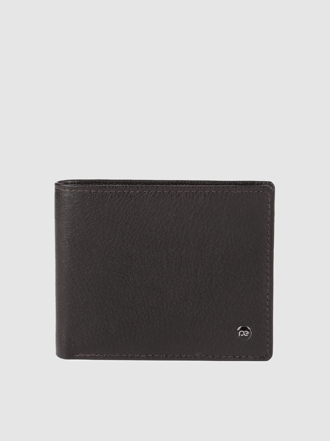 

Peter England Men Black Solid Two Fold Wallet