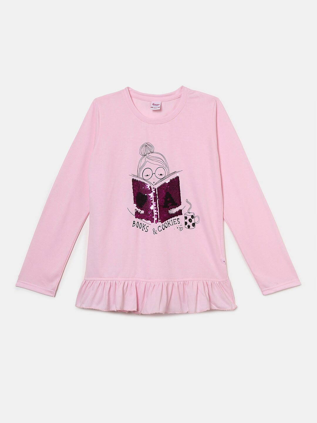 

V-Mart Girls Pink Printed T-shirt