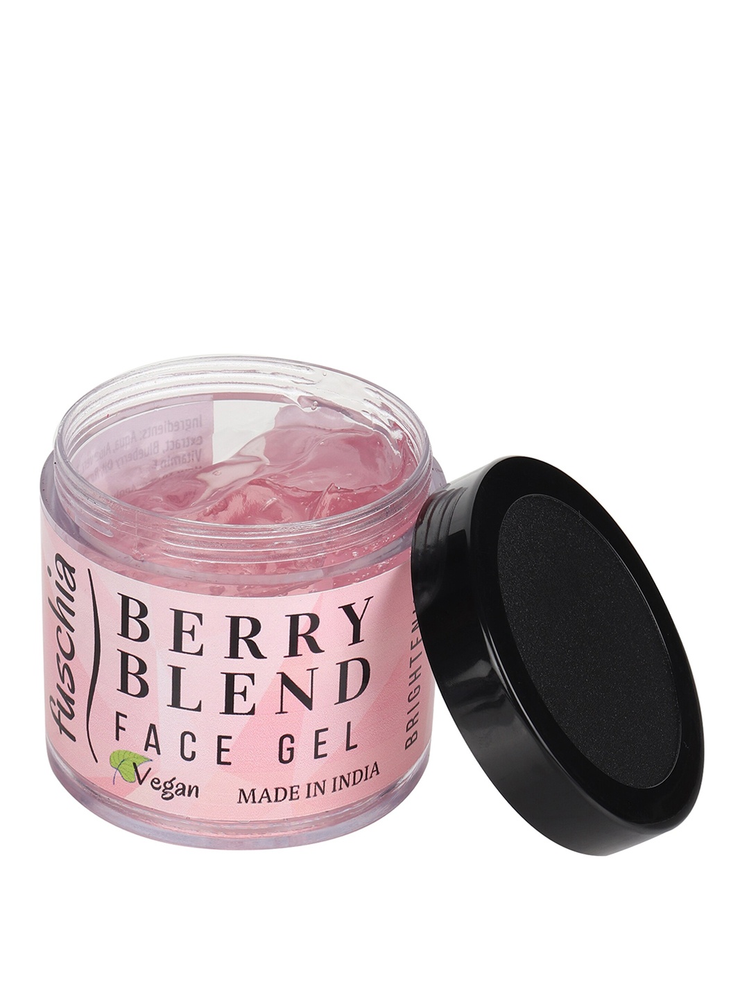 

Fuschia Berry Blend Brightening Vegan Face Gel with Blueberry Oil - 100 g, Pink