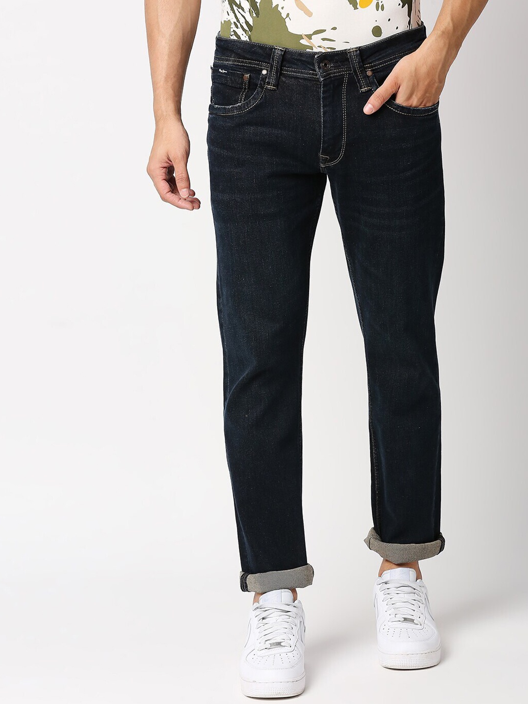 

Pepe Jeans Men Blue Regular Fit Stretchable Jeans